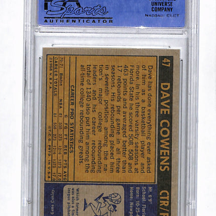 1971 Topps Dave Cowens #47 PSA 8