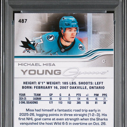 2025 Upper Deck Michael Misa #487 PSA 10