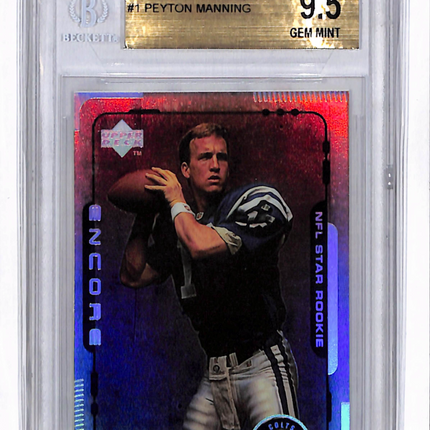 1998 Upper Deck Encore Peyton Manning #1 BGS 9.5