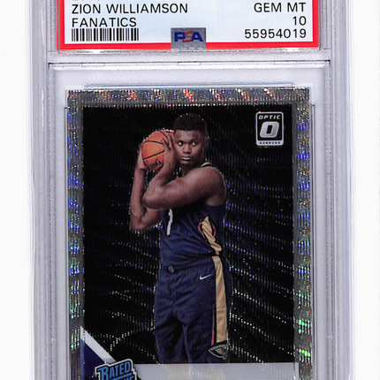 2019 Panini Donruss Optic Zion Williamson #158 Fanatics PSA 10