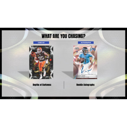 NFL 2025 Topps Chrome Black Football Hobby Box