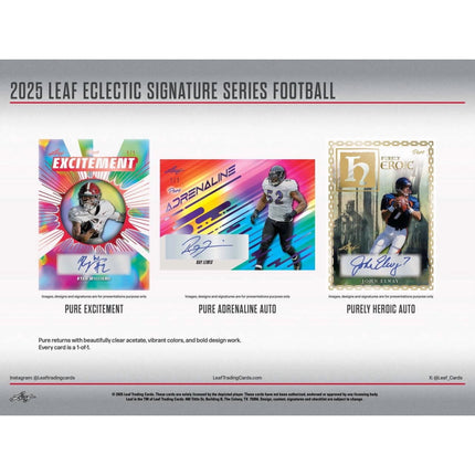 NFL 2025 Leaf Eclectic Signature Series Football Hobby Box