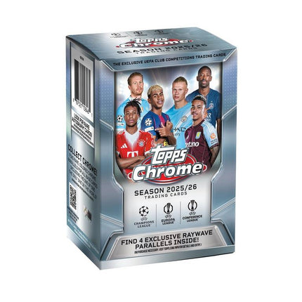 SOCCER 2025-26 Topps UEFA Club Competitions Chrome Soccer Blaster Box
