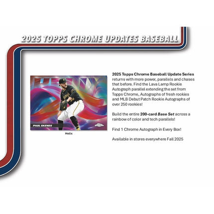 MLB Topps 2025 Chrome Update Series Baseball Jumbo Hobby Box