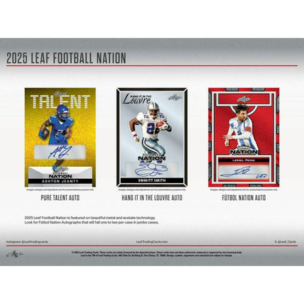 NFL 2025 Leaf Football Nation Hobby Box