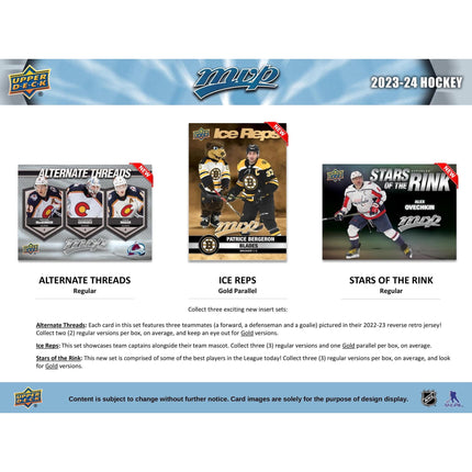 NHL 2023-24 Upper Deck MVP Hockey Hobby Box