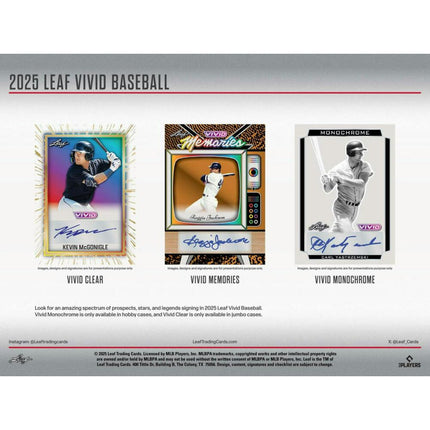 MLB 2025 Leaf Vivid Baseball Hobby Box
