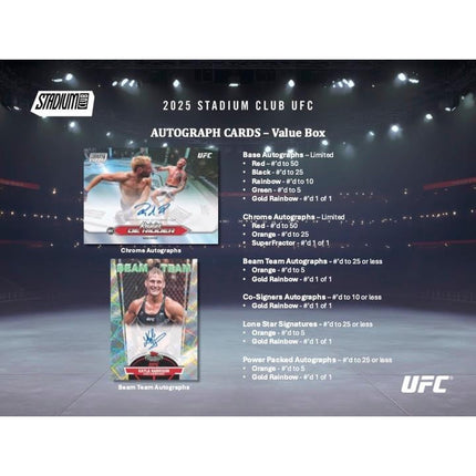 UFC 2025 Topps Stadium Club UFC Mega Box