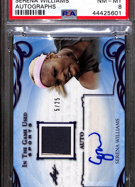 2019 Leaf In The Game Used Autograph Memorabilia Serena Williams #UASW1 PSA 8