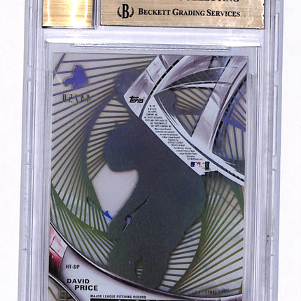 2016 Topps High Tek Autographs Gold Rainbow David Price #HTDP BGS 10 Auto 10 /50
