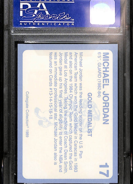 1989 Collegiate Collection North Carolina Michael Jordan #17 PSA 9
