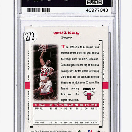 1998 SP Authentic Michael Jordan #8 PSA 9