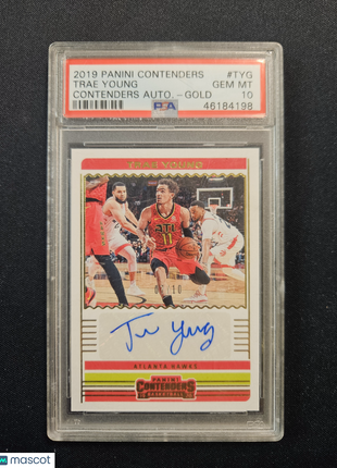 2019 Panini Contenders Contenders Autographs Trae Young #TYG PSA 10