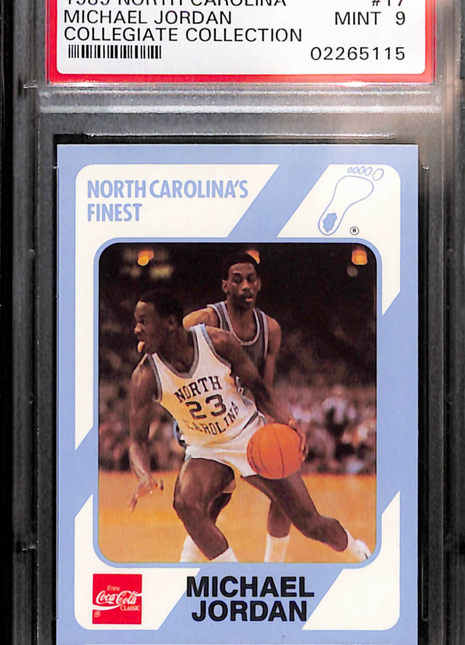 1989 Collegiate Collection North Carolina Michael Jordan #17 PSA 9