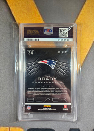 2012 Panini Black Tom Brady #34 PSA 8