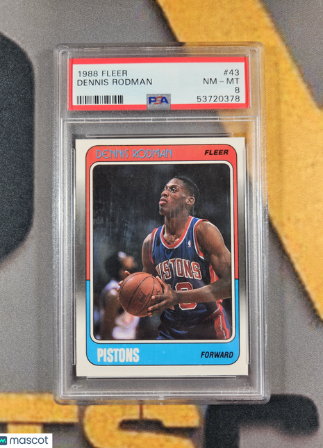 1988 Fleer Dennis Rodman #43 PSA 8