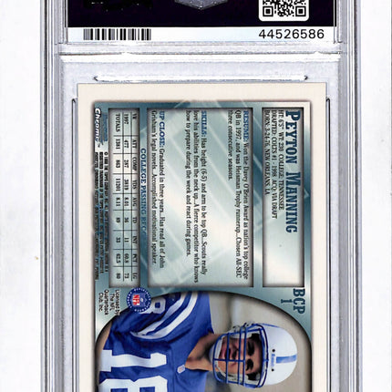 1998 Bowman Chrome Preview Peyton Manning #BCP1 PSA 10