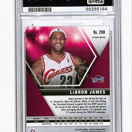 2019 Panini Mosaic LeBron James #298 Pink Camo PSA 10
