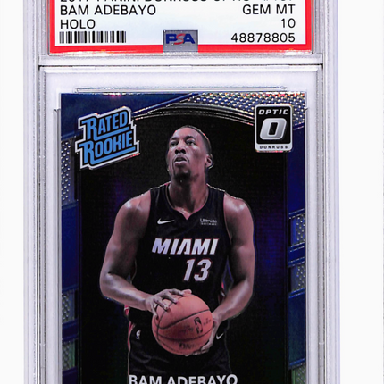 2017 Panini Donruss Optic Bam Adebayo #187 Holo PSA 10