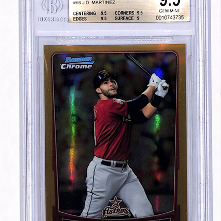 2012 Bowman Chrome Gold Refractors J.D. Martinez #68 BGS 9.5