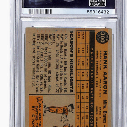 1960 Topps Hank Aaron #300 PSA 3