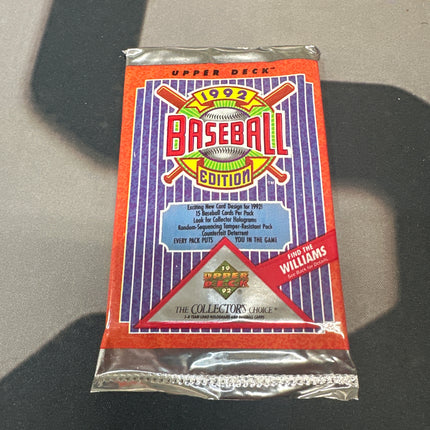 1992 upper deck baseball pack
