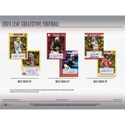 NFL 2024 Leaf Collective Football Hobby Box