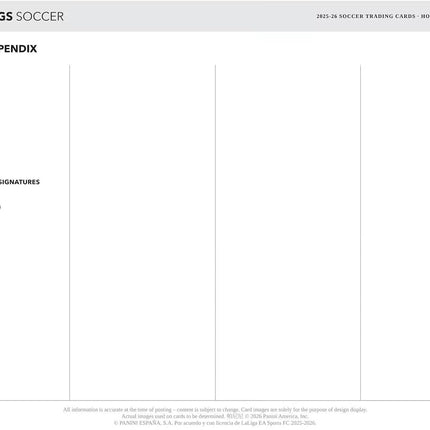 Soccer 2025-26 Panini Pitch Kings Soccer Hobby International Box