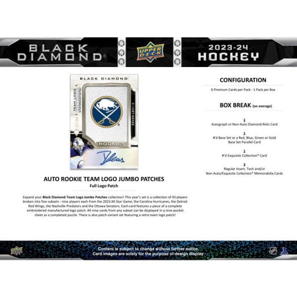 NHL 2023-24 Upper Deck Black Diamond Hockey Hobby Box