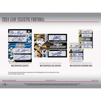 NFL 2024 Leaf Eclectic Football Jumbo Box