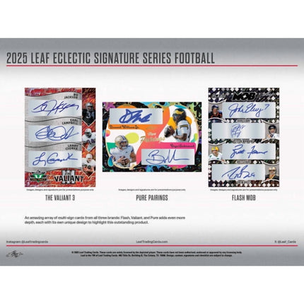 NFL 2025 Leaf Eclectic Signature Series Football Hobby Box