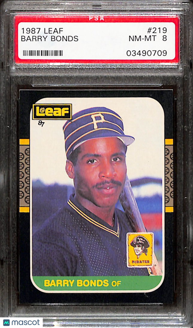 1987 Leaf Barry Bonds #219 PSA 8