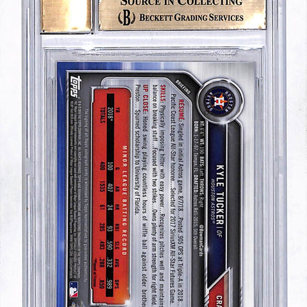 2019 Bowman Chrome Orange Refractor /25 Kyle Tucker #CRAKT BGS 9.5 Auto 10