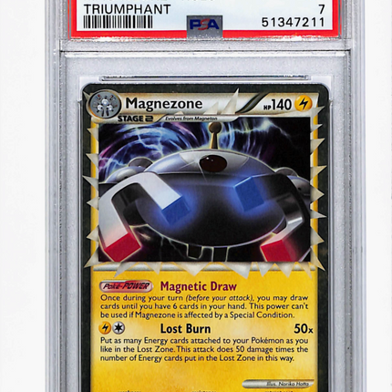 2010 Pokemon Heartgold & Soulsilver Triumphant Magnezone Triumphant PSA 7 #96