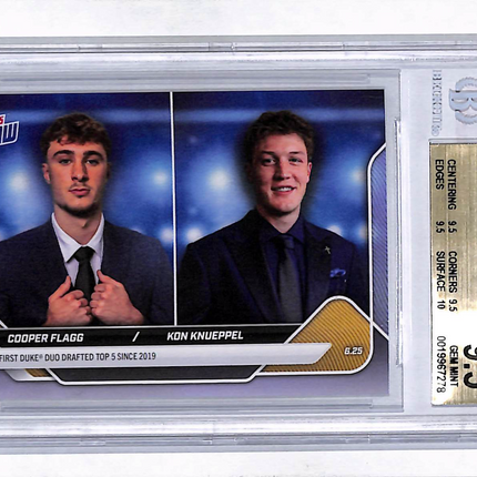 2025 Topps Now Kon Knueppel Cooper Flagg #CFKK /8771 BGS 9.5