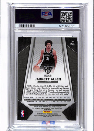 2017 Panini Prizm Jarrett Allen #154 Fast Break Autograph PSA 9