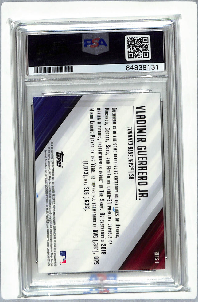 2019 Bowman Chrome Vladimir Guerrero ready for the show PSA Authentic Auto