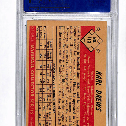 1953 Bowman Color Karl Drews #113 PSA 6