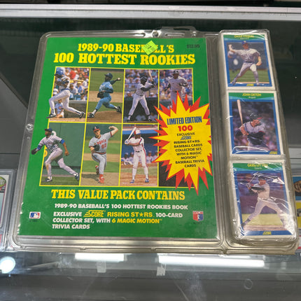 MLB 89-90 baseballs 100 hottest rookies sealed box