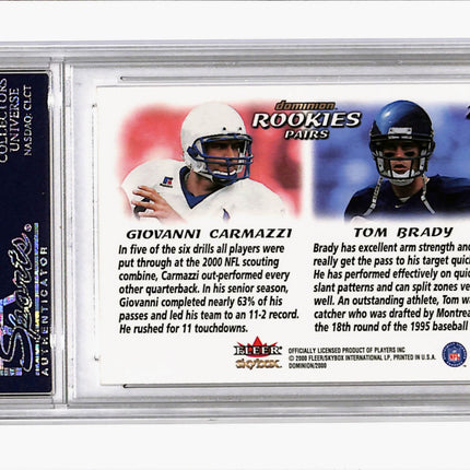 2000 Skybox Dominion Tom Brady Giovanni Carmazzi #234 PSA 10