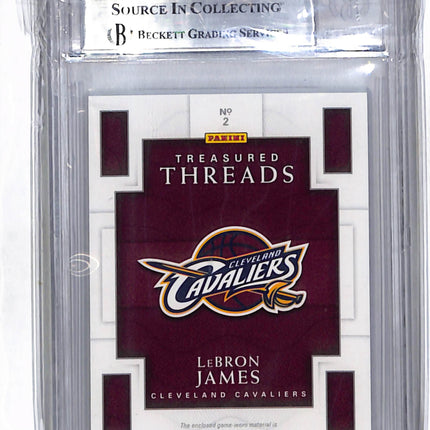 2016 National Treasures Treasured Threads LeBron James #2 /99 BGS 9 Jersey