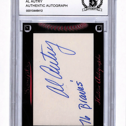 2017 Historic Autographs Scripts Al Autry #NNO BGS Authentic Auto