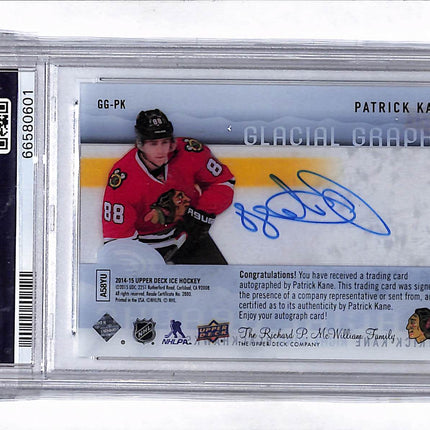 2014 Upper Deck Ice Glacial Graphs Patrick Kane #GG-PK PSA 8 Auto