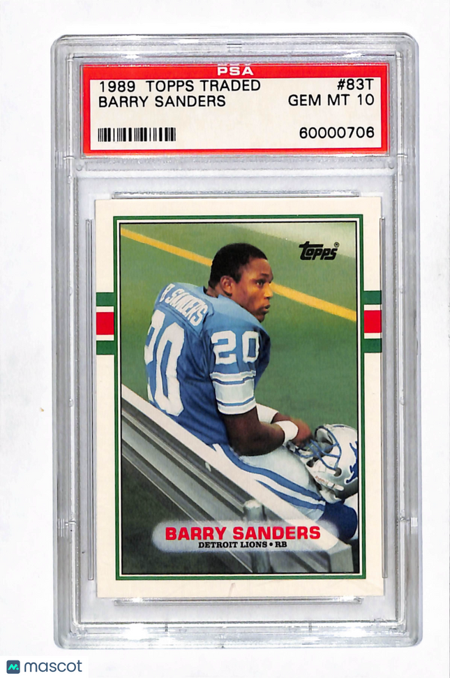 1989 Topps Traded Barry Sanders #83T PSA 10