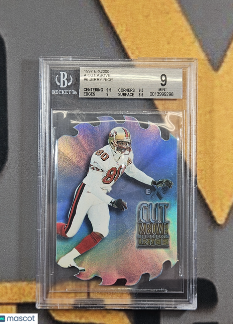 1997 E-X2000 A Cut Above Jerry Rice #6 BGS 9