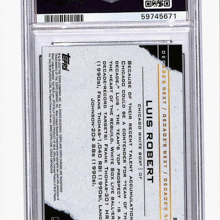 2020 Topps Chrome Update Decade's Next Luis Robert #DNC2 PSA 10