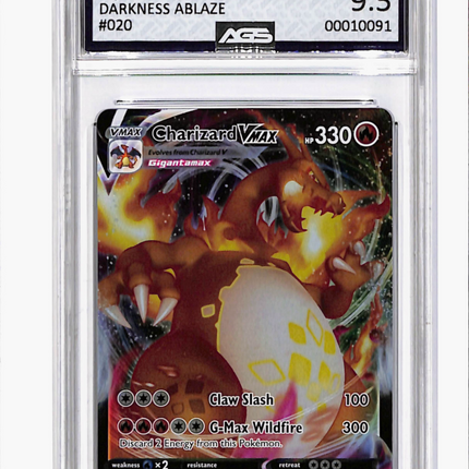 2020 Darkness Ablaze Charizard VMAX #020 Unlimited AGS 9.5