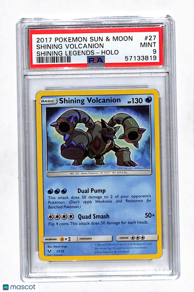 2017 Pokemon Shining Legends Shining Volcanion Shining Legends-Holo PSA 9 #27