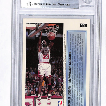 1993 Upper Deck European Award Winner Holograms Michael Jordan #9 BGS 9