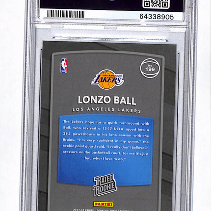 2017 Panini Donruss Optic Lonzo Ball #199 PSA 9